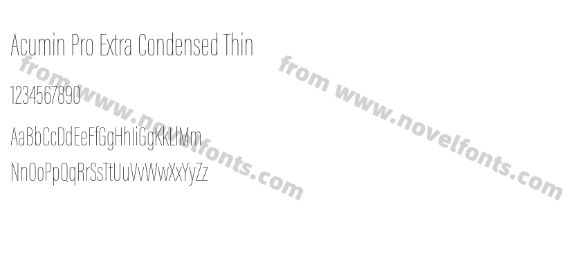 Acumin Pro Extra Condensed ThinPreview