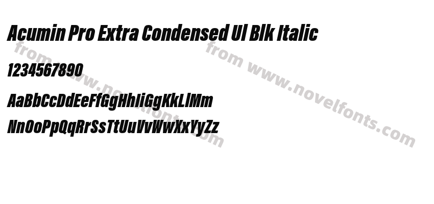 Acumin Pro Extra Condensed Ul Blk ItalicPreview