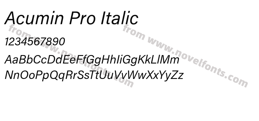 Acumin Pro ItalicPreview
