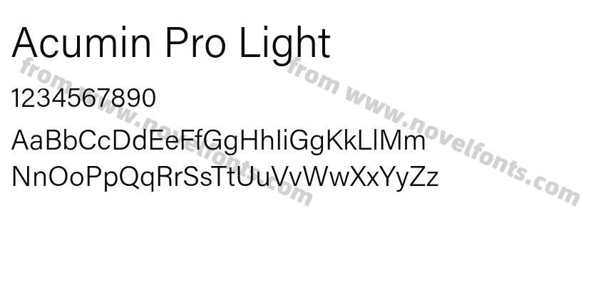 Acumin Pro LightPreview