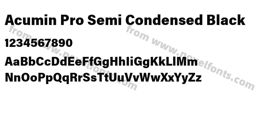 Acumin Pro Semi Condensed BlackPreview