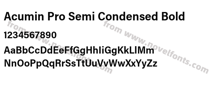 Acumin Pro Semi Condensed BoldPreview