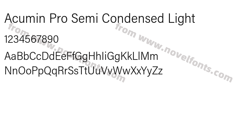 Acumin Pro Semi Condensed LightPreview