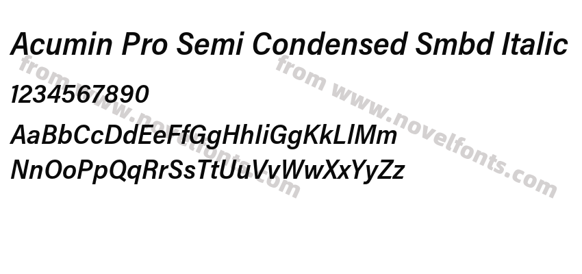 Acumin Pro Semi Condensed Smbd ItalicPreview