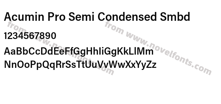 Acumin Pro Semi Condensed SmbdPreview