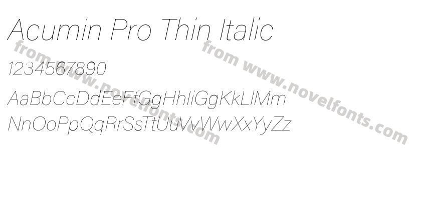 Acumin Pro Thin ItalicPreview