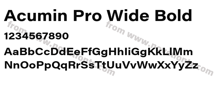 Acumin Pro Wide BoldPreview