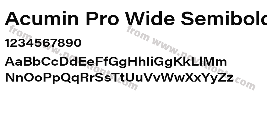 Acumin Pro Wide SemiboldPreview