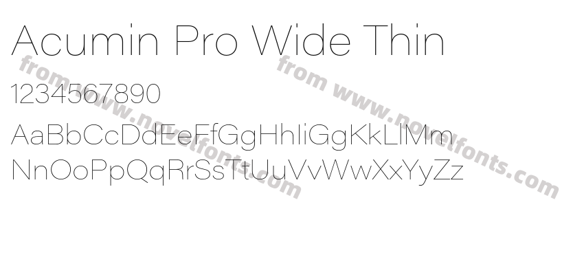Acumin Pro Wide ThinPreview
