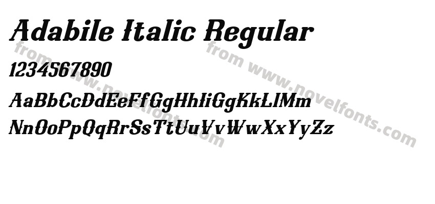 Adabile Italic RegularPreview