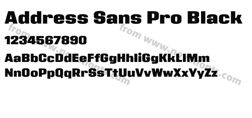 Address Sans Pro BlackPreview