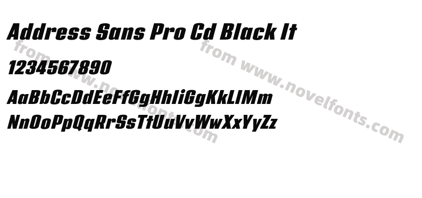 Address Sans Pro Cd Black ItPreview