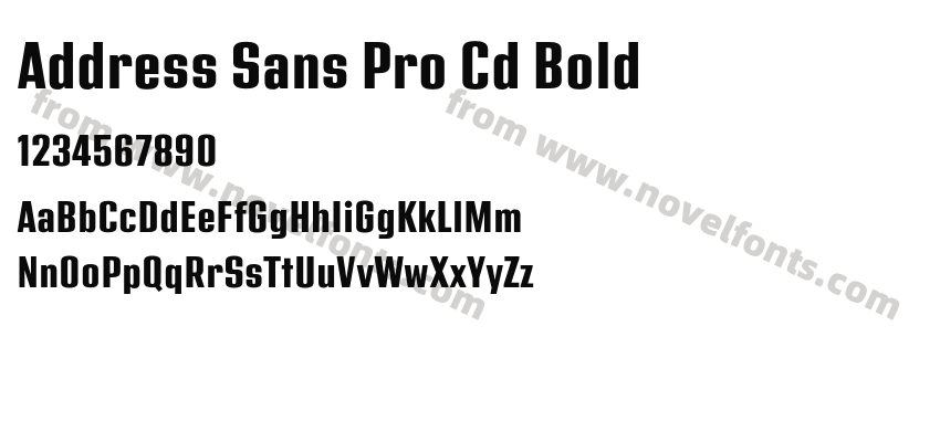Address Sans Pro Cd BoldPreview