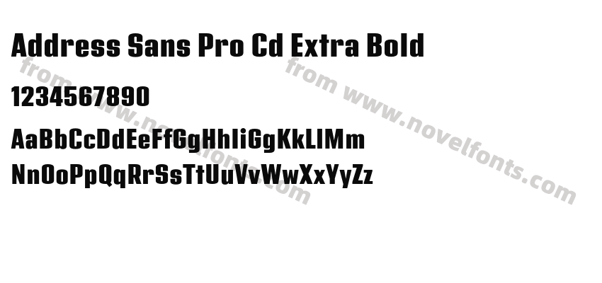 Address Sans Pro Cd Extra BoldPreview