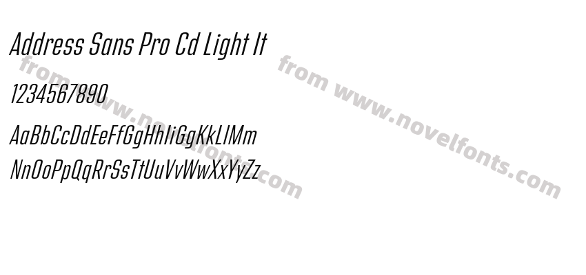 Address Sans Pro Cd Light ItPreview