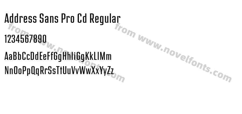 Address Sans Pro Cd RegularPreview