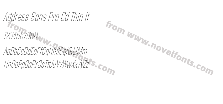 Address Sans Pro Cd Thin ItPreview