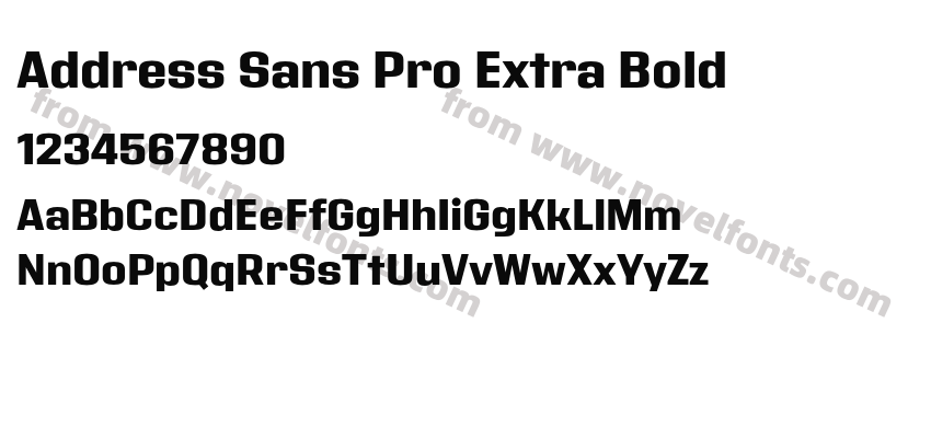 Address Sans Pro Extra BoldPreview
