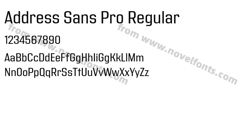 Address Sans Pro RegularPreview
