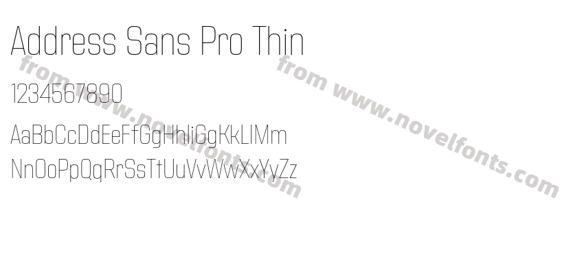 Address Sans Pro ThinPreview