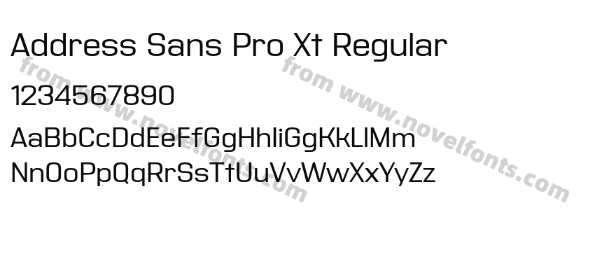Address Sans Pro Xt RegularPreview