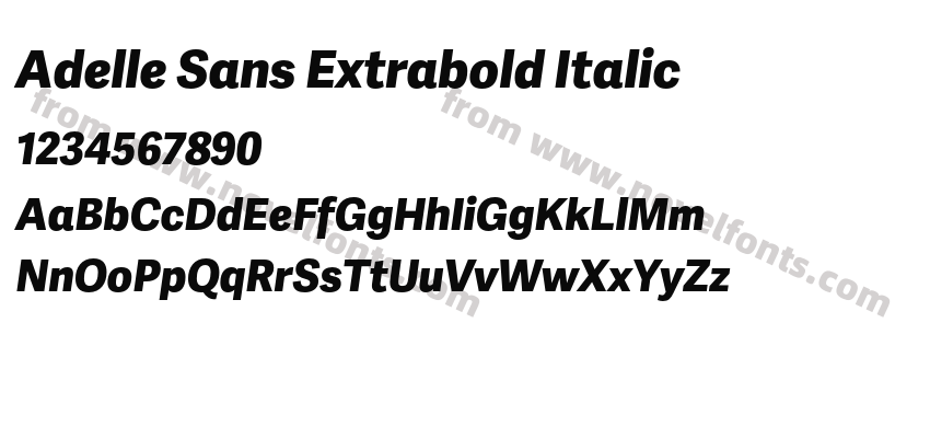 Adelle Sans Extrabold ItalicPreview