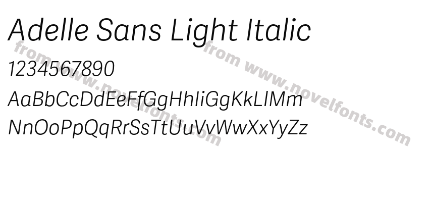Adelle Sans Light ItalicPreview