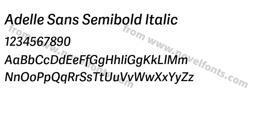 Adelle Sans Semibold ItalicPreview