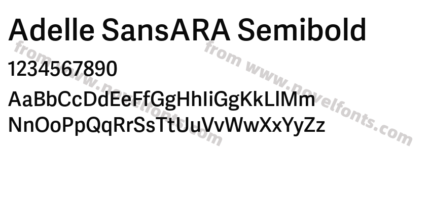 Adelle SansARA SemiboldPreview