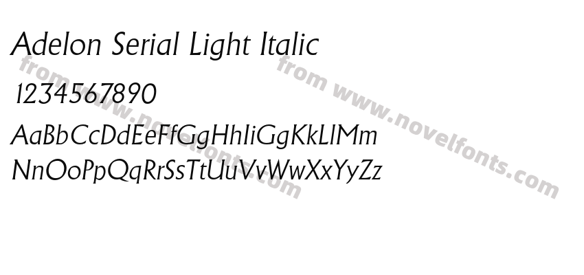 Adelon Serial Light ItalicPreview