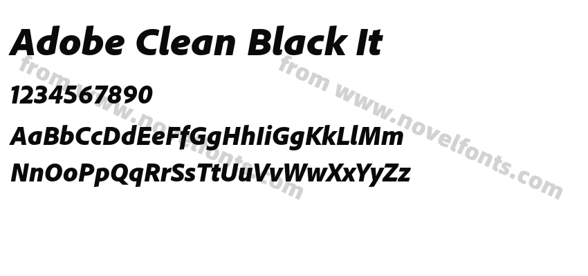 Adobe Clean Black ItPreview