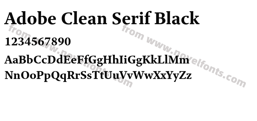 Adobe Clean Serif BlackPreview