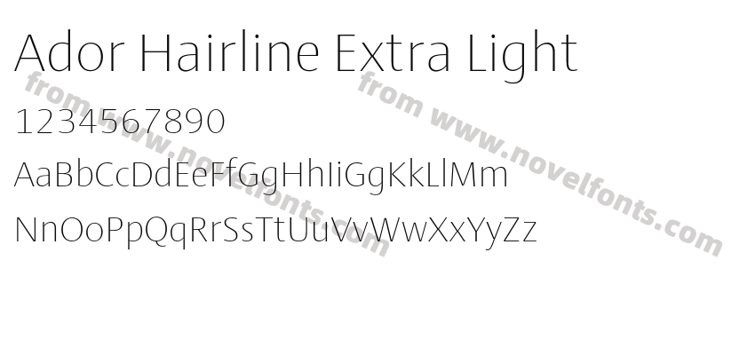 Ador Hairline Extra LightPreview
