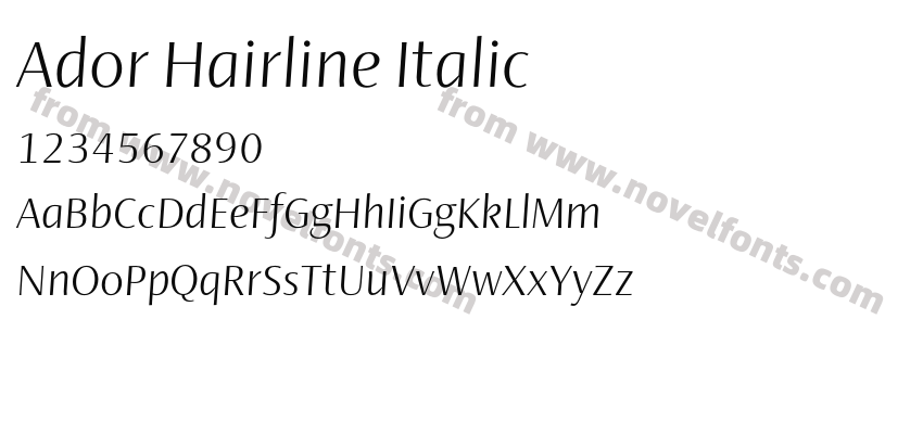 Ador Hairline ItalicPreview