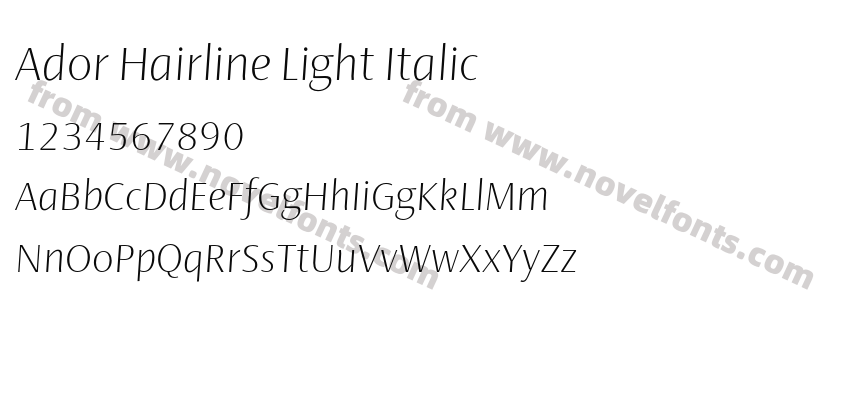 Ador Hairline Light ItalicPreview