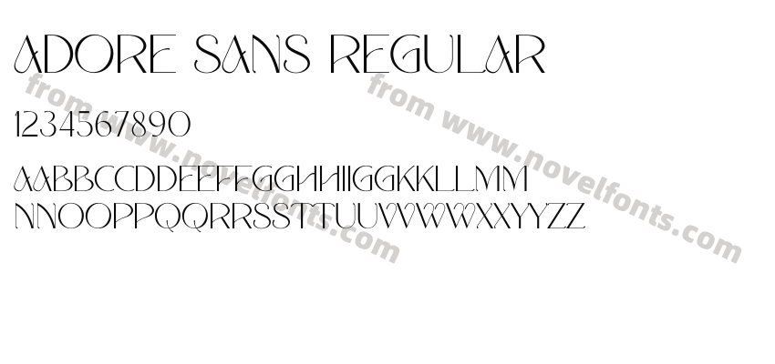 Adore Sans RegularPreview