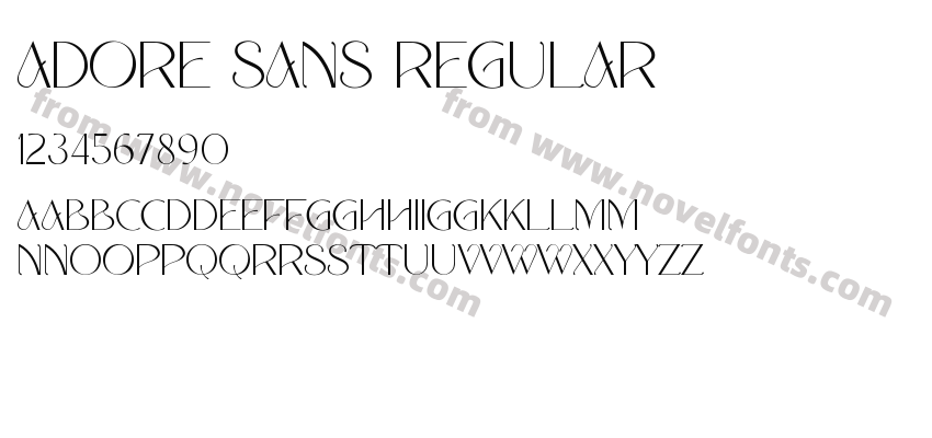 Adore Sans RegularPreview