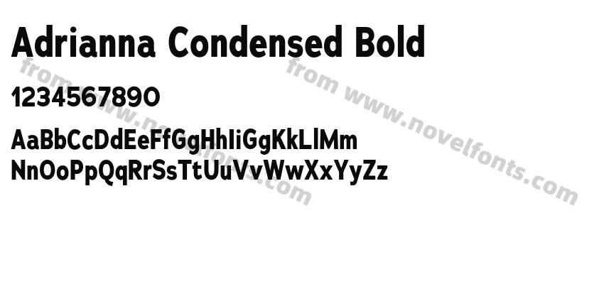 Adrianna Condensed BoldPreview