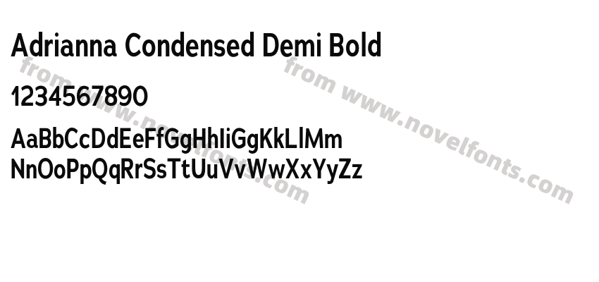Adrianna Condensed Demi BoldPreview
