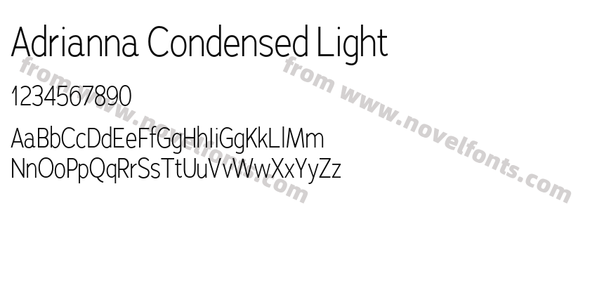 Adrianna Condensed LightPreview