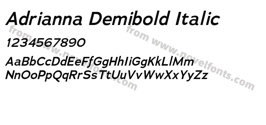 Adrianna Demibold ItalicPreview
