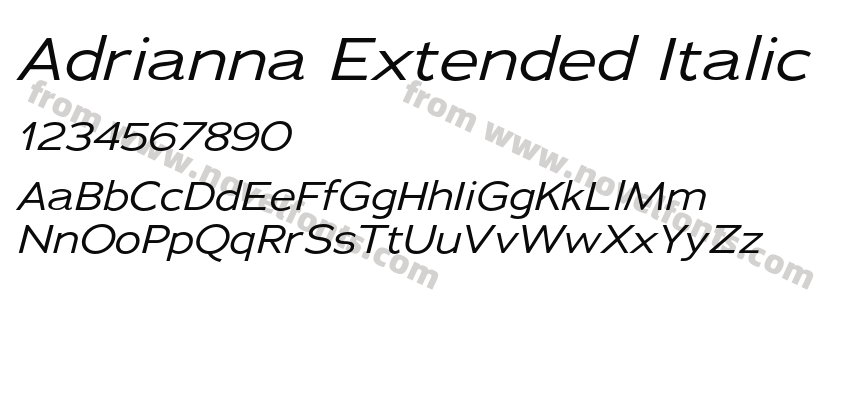 Adrianna Extended ItalicPreview