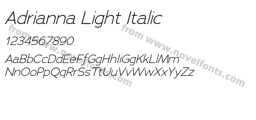 Adrianna Light ItalicPreview
