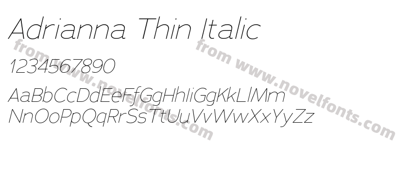Adrianna Thin ItalicPreview