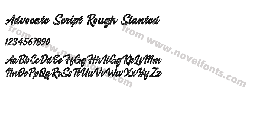 Advocate Script Rough SlantedPreview