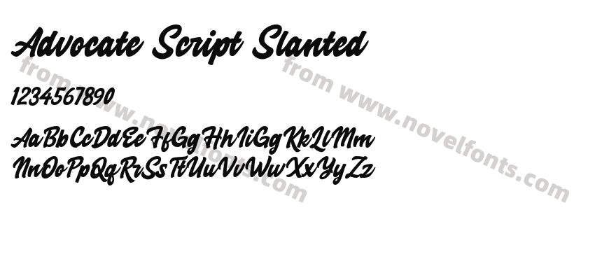 Advocate Script SlantedPreview