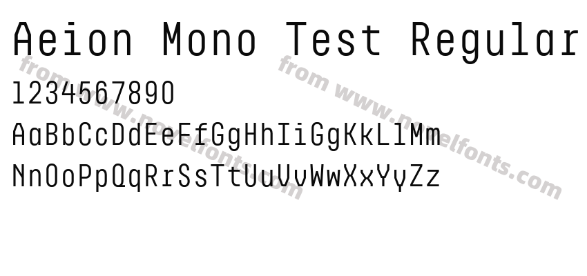 Aeion Mono Test RegularPreview