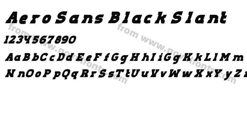 Aero Sans Black SlantPreview