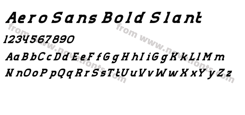 Aero Sans Bold SlantPreview