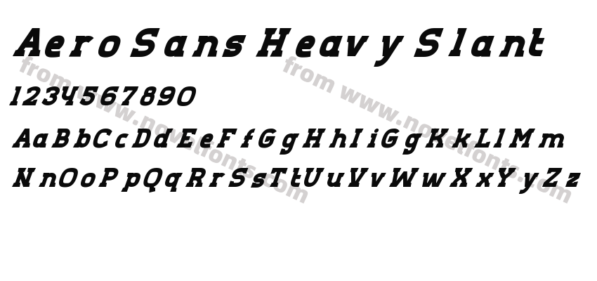 Aero Sans Heavy SlantPreview